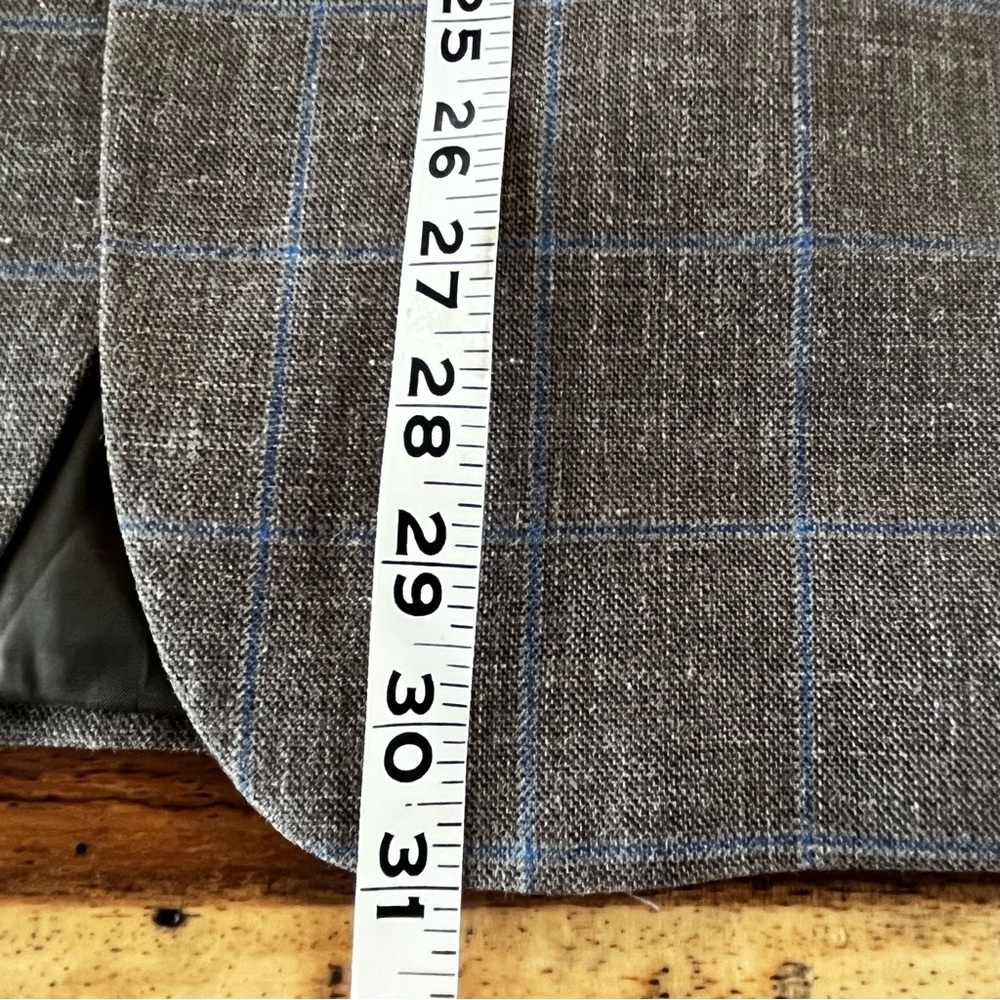 RALPH LAUREN Black Label Linen Blazer Taupe Brown Blue Size 46R Breathable - Picture 15 of 15